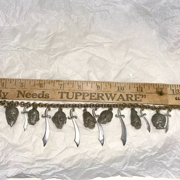 Thief of Baghdad 1940 Korda Pirate Faces Turbans Movie Silver Choker Vintage - Picture 3 of 8
